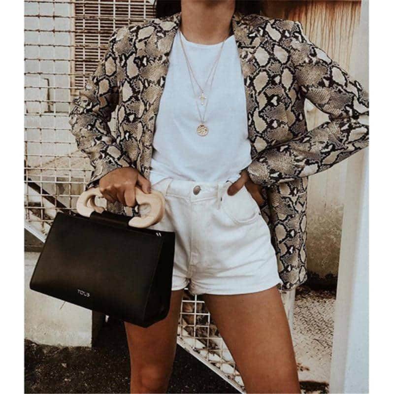 Blazer Animal Print Serpent - Sua Boutique