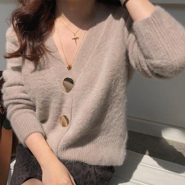 Blusa Cardigan Button use o cupom PRIMEIRACOMPRA e garanta 12%OFF
