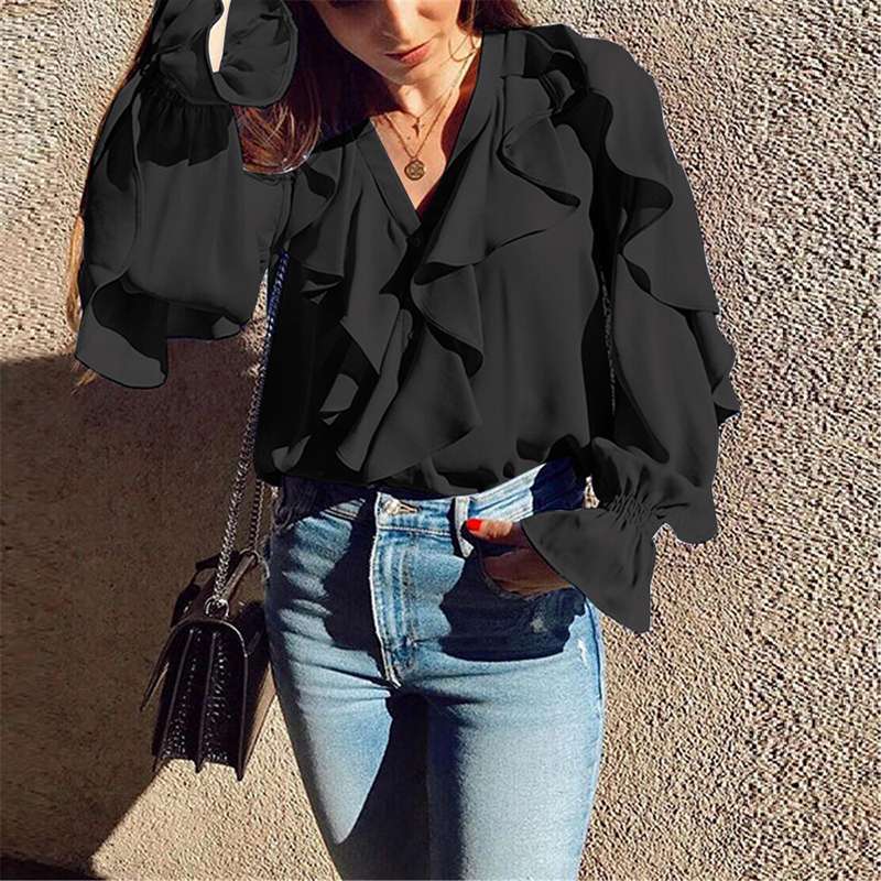 Camisa Babado Chifon - Sua Boutique