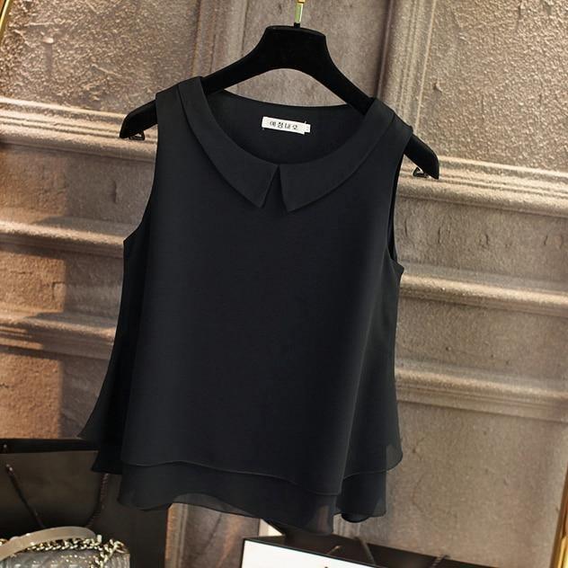 Camisa Chiffon Sem Mangas use o cupom PRIMEIRACOMPRA e garanta 12%OFF