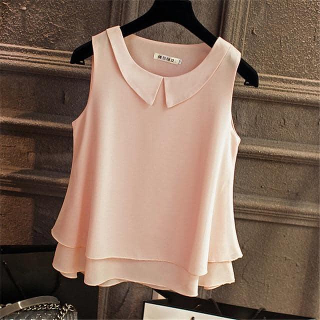 Camisa Chiffon Sem Mangas use o cupom PRIMEIRACOMPRA e garanta 12%OFF
