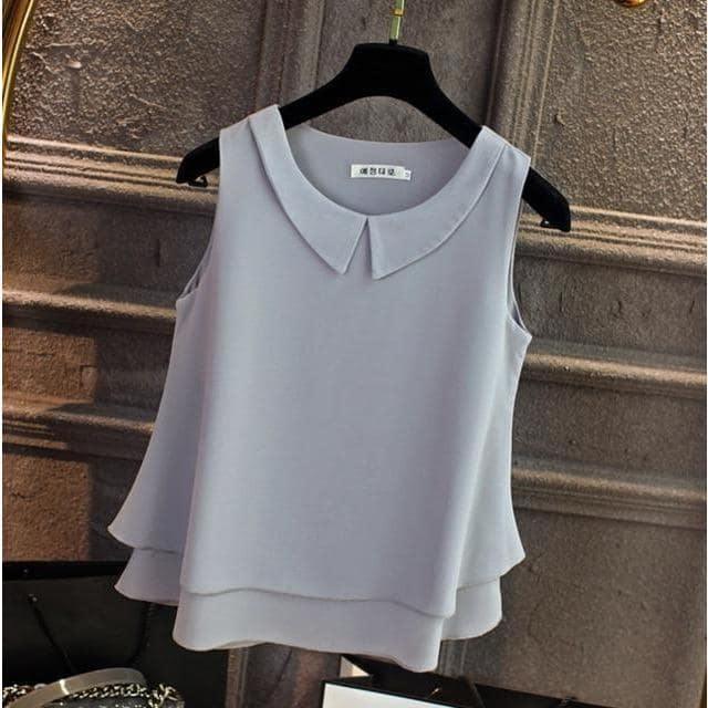 Camisa Chiffon Sem Mangas use o cupom PRIMEIRACOMPRA e garanta 12%OFF