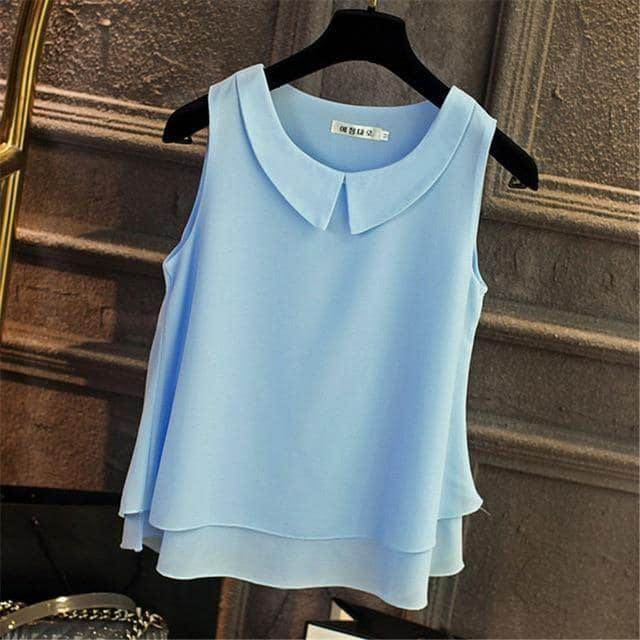 Camisa Chiffon Sem Mangas - Sua Boutique