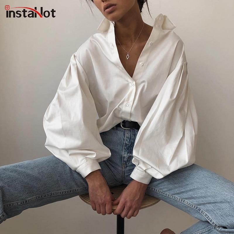 Camisa Mangas Bufantes Oversize use o cupom PRIMEIRACOMPRA e garanta 12%OFF