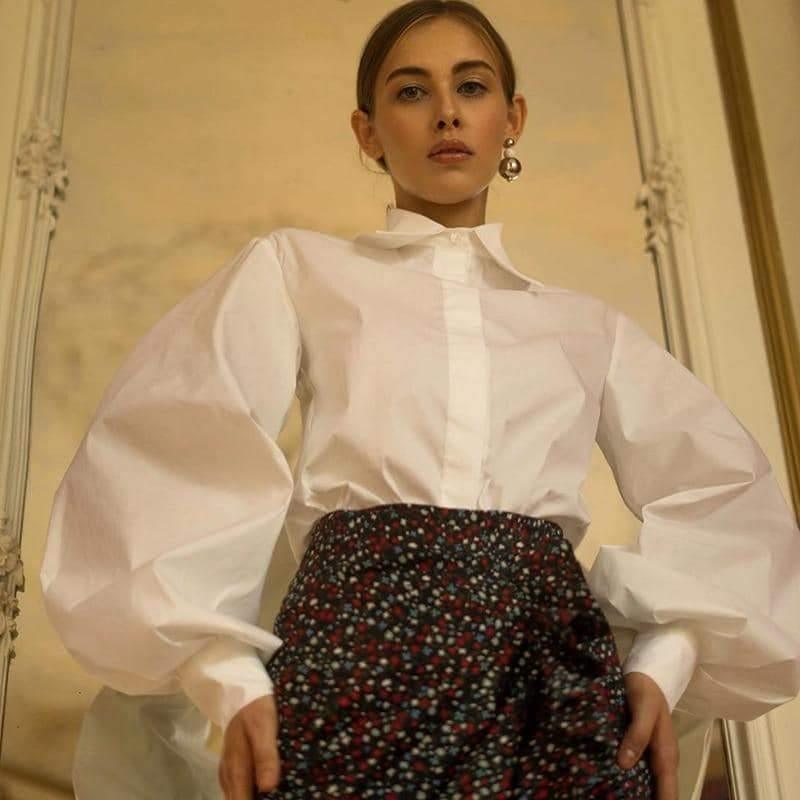 Camisa Mangas Bufantes Oversize use o cupom PRIMEIRACOMPRA e garanta 12%OFF