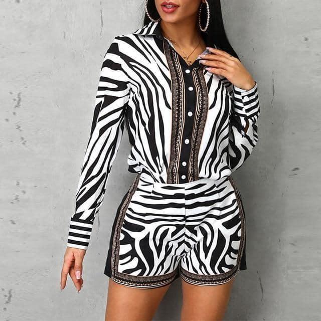 Conjunto Camisa e Shorts Animal Print - Sua Boutique