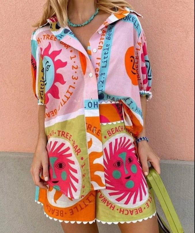 Conjunto Camisa e Shorts Cartoon - Sua Boutique