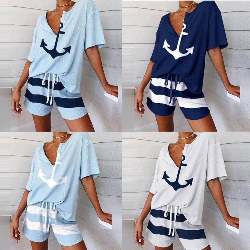 Conjunto Navy Shorts e Camisa use o cupom PRIMEIRACOMPRA e garanta 12%OFF