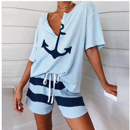 Conjunto Navy Shorts e Camisa use o cupom PRIMEIRACOMPRA e garanta 12%OFF