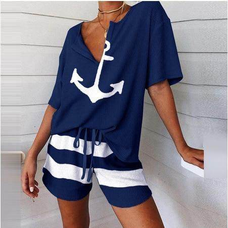 Conjunto Navy Shorts e Camisa - Sua Boutique
