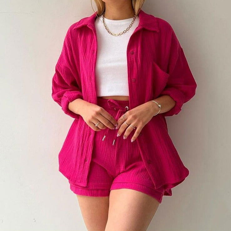 Conjunto Shorts e Camisa April use o cupom PRIMEIRACOMPRA e garanta 12%OFF
