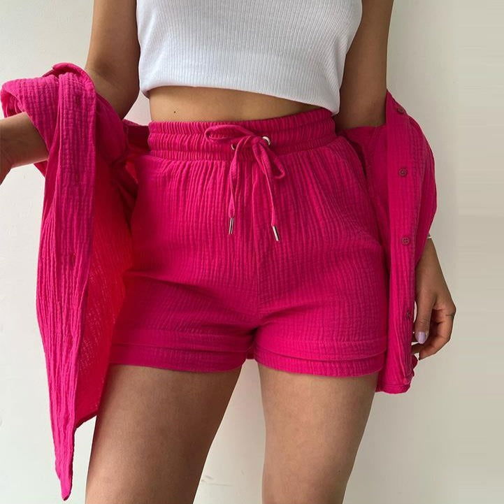 Conjunto Shorts e Camisa April use o cupom PRIMEIRACOMPRA e garanta 12%OFF