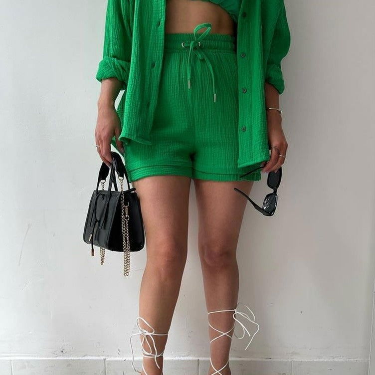 Conjunto Shorts e Camisa April use o cupom PRIMEIRACOMPRA e garanta 12%OFF