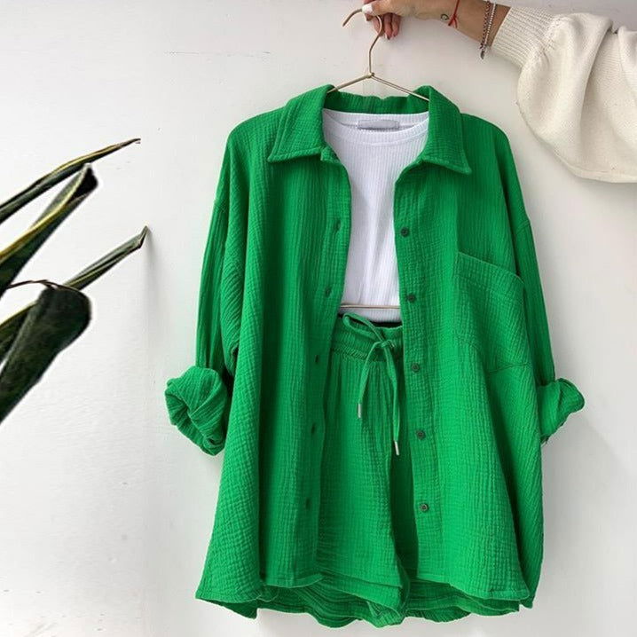 Conjunto Shorts e Camisa April use o cupom PRIMEIRACOMPRA e garanta 12%OFF