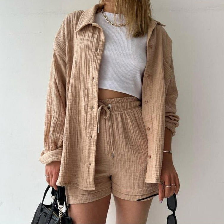 Conjunto Shorts e Camisa April use o cupom PRIMEIRACOMPRA e garanta 12%OFF