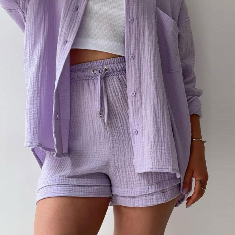Conjunto Shorts e Camisa April -Entrega Grátis em até 10X Sem Juros