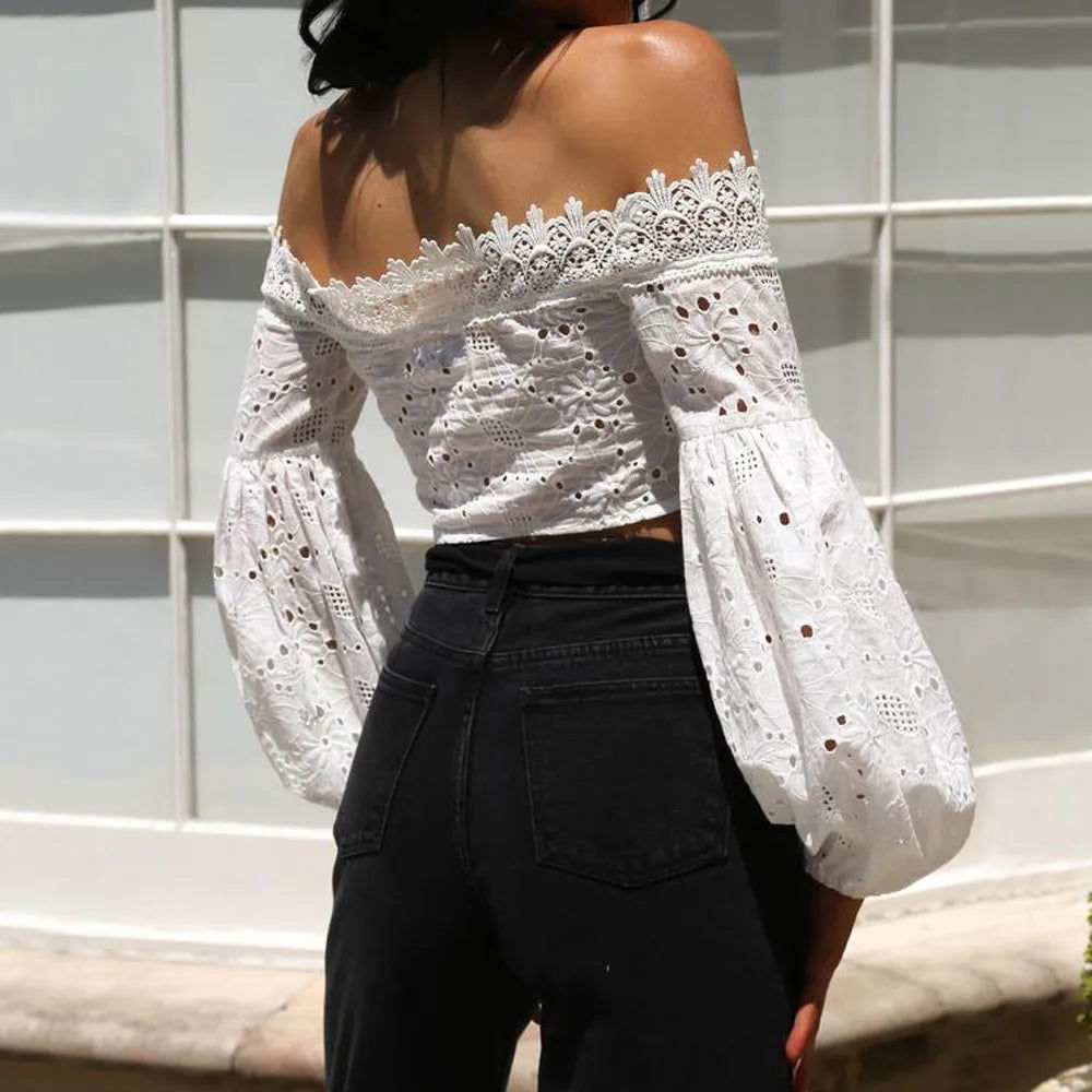 Cropped Manga Rendada use o cupom PRIMEIRACOMPRA e garanta 12%OFF
