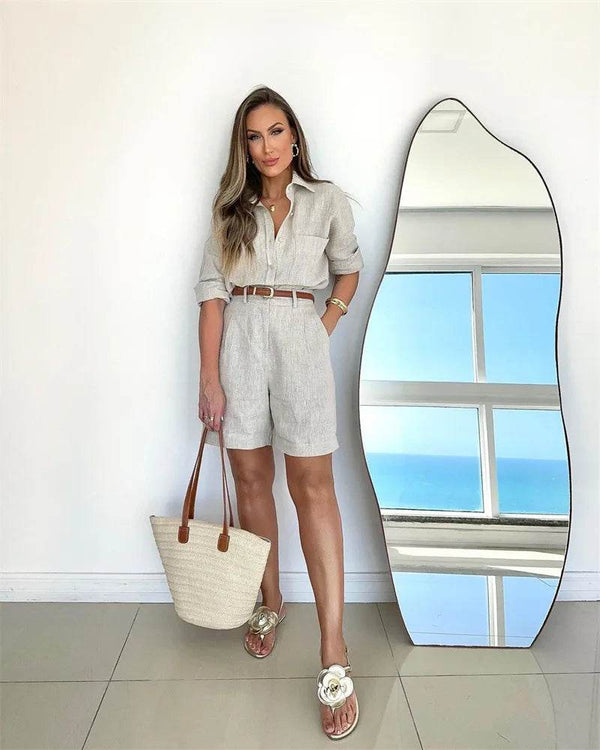 Conjunto Camisa e Bermuda Celina - Sua Boutique