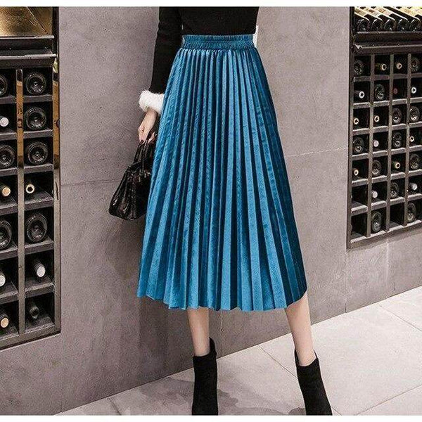 Saia Midi Plissada Mary - Sua Boutique