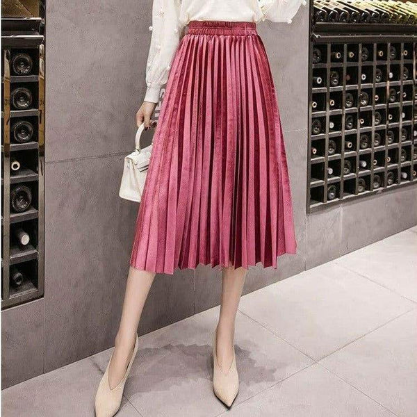 Saia Midi Plissada Mary - Sua Boutique