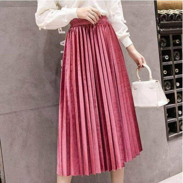 Saia Midi Plissada Mary - Sua Boutique