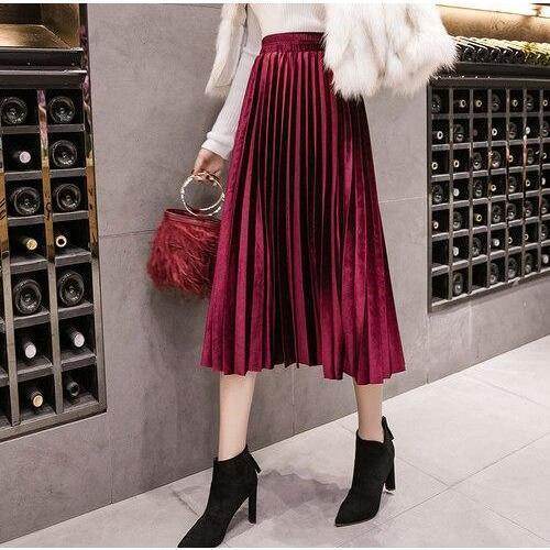 Saia Midi Plissada Mary - Sua Boutique