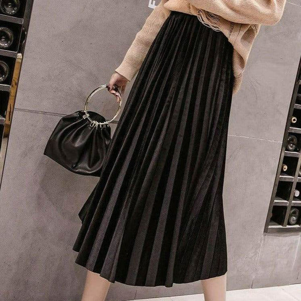 Saia Midi Plissada Mary - Sua Boutique