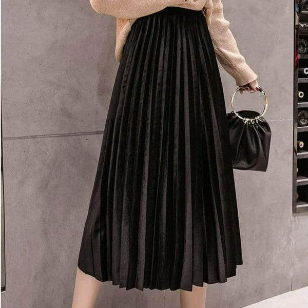 Saia Midi Plissada Mary - Sua Boutique