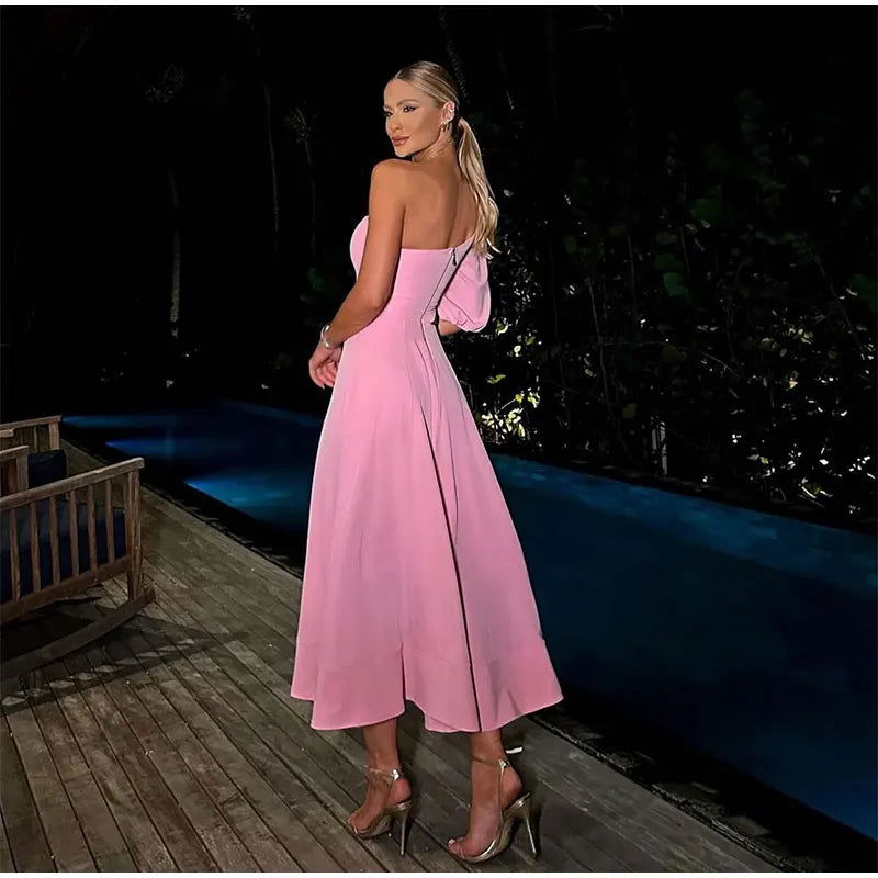 Vestido Assimétrico Flower use o cupom PRIMEIRACOMPRA e garanta 12%OFF
