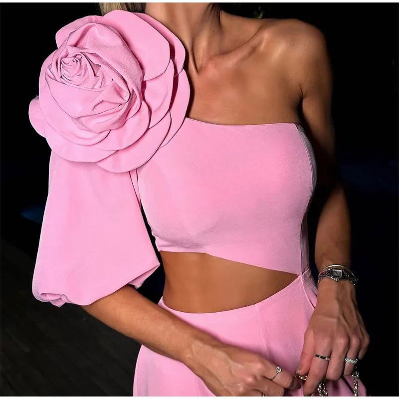 Vestido Assimétrico Flower use o cupom PRIMEIRACOMPRA e garanta 12%OFF