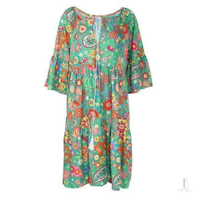 Vestido Boho Estampado - Sua Boutique