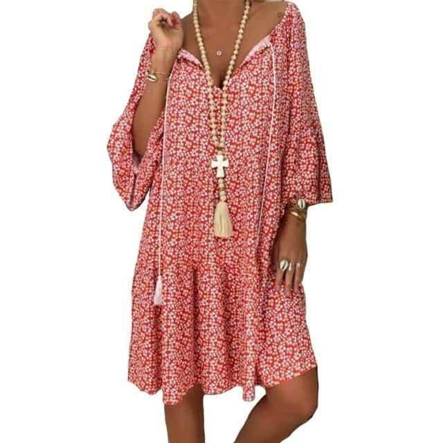 Vestido Boho Estampado - Sua Boutique