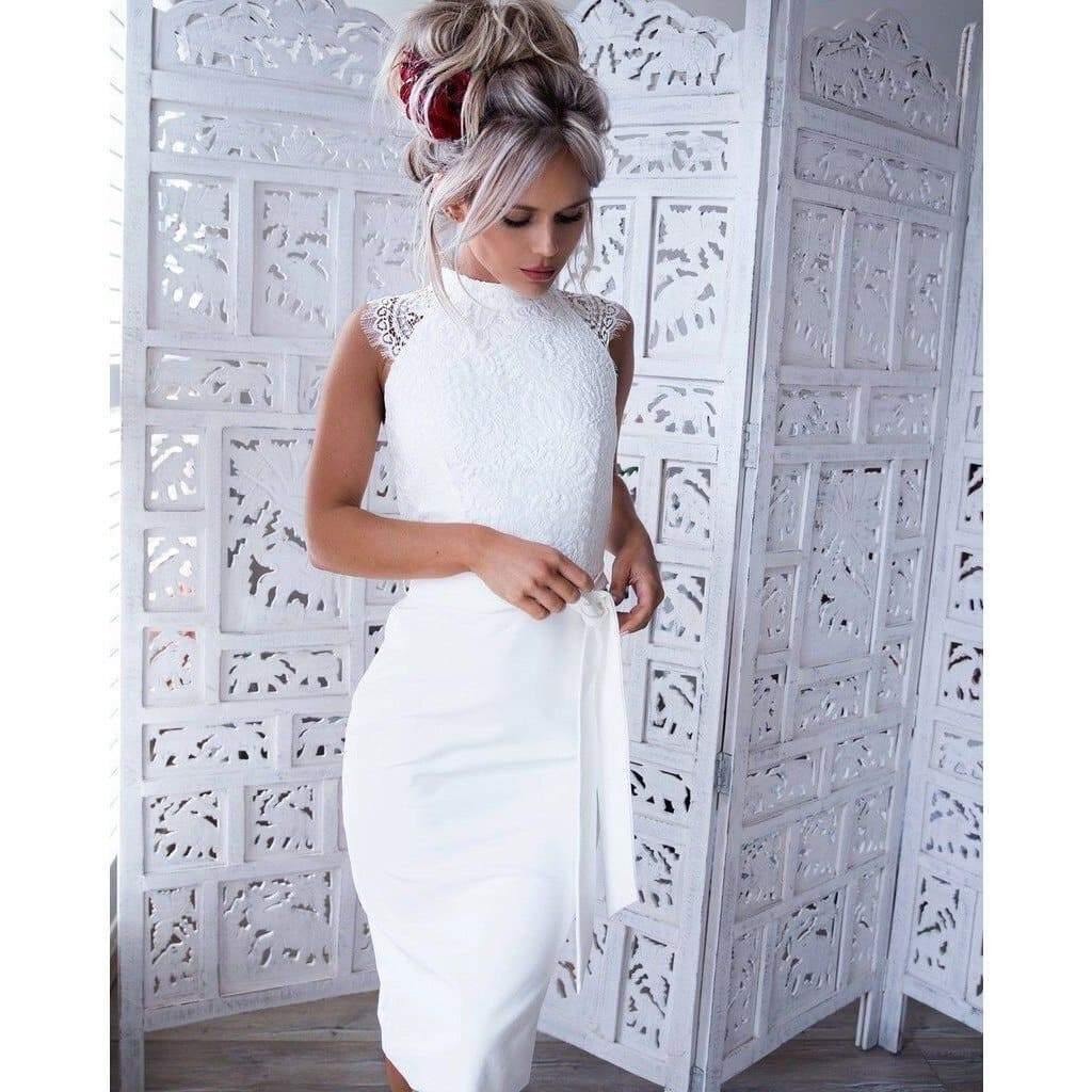 Vestido Branco com Renda Sexy use o cupom PRIMEIRACOMPRA e garanta 12%OFF