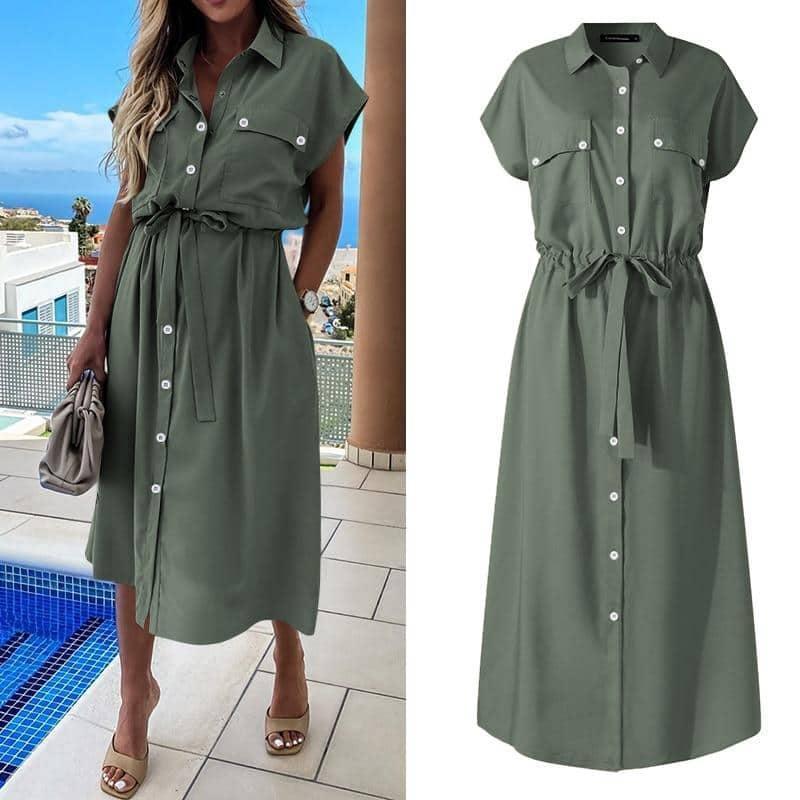 Vestido Casual Greco use o cupom PRIMEIRACOMPRA e garanta 12%OFF