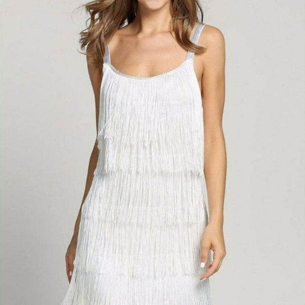 Vestido Franja Chique de Alça - Sua Boutique