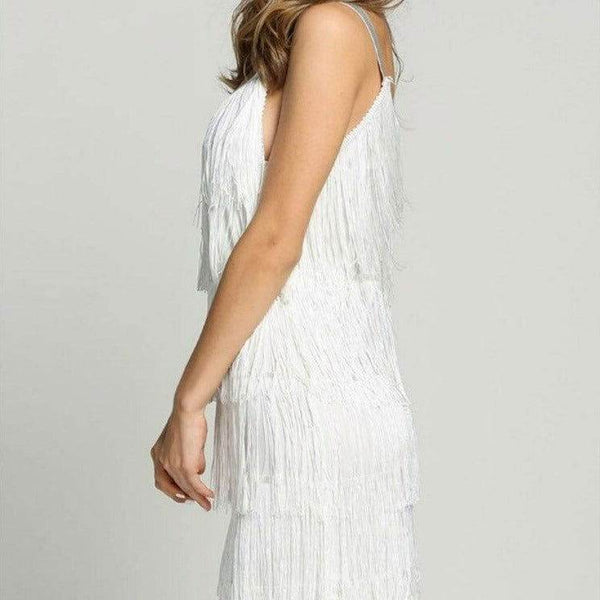 Vestido Franja Chique de Alça - Sua Boutique