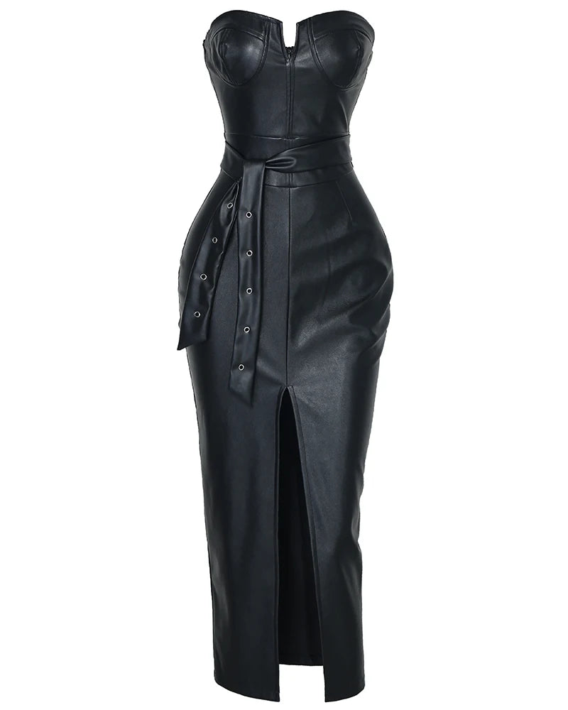 Vestido Lexa Couro - Sua Boutique