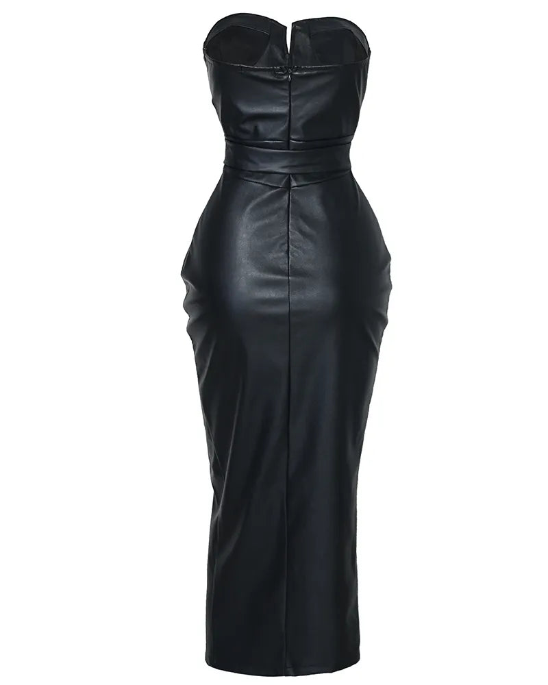 Vestido Lexa Couro - Sua Boutique