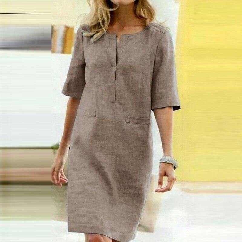 Vestido Linho Detals use o cupom PRIMEIRACOMPRA e garanta 12%OFF