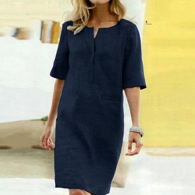 Vestido Linho Detals use o cupom PRIMEIRACOMPRA e garanta 12%OFF