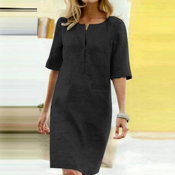 Vestido Linho Detals - Sua Boutique