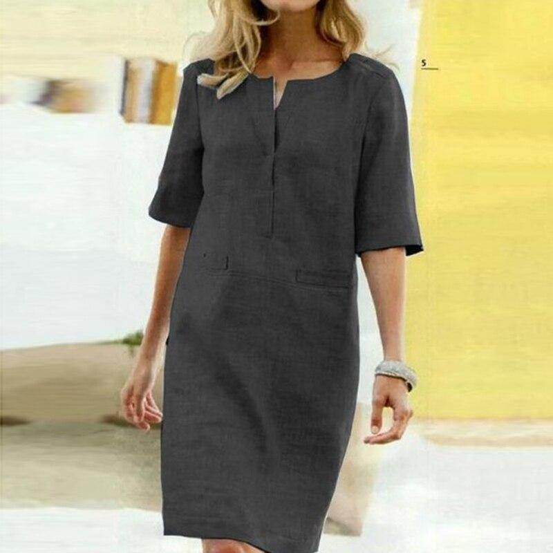 Vestido Linho Detals - Sua Boutique