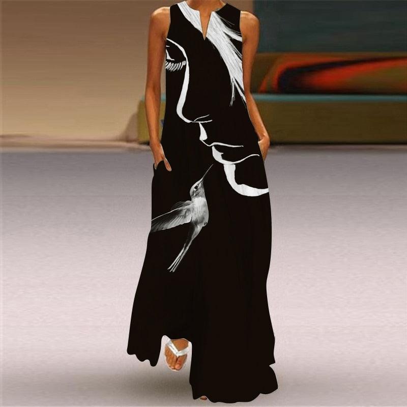 Vestido Long Face use o cupom PRIMEIRACOMPRA e garanta 12%OFF