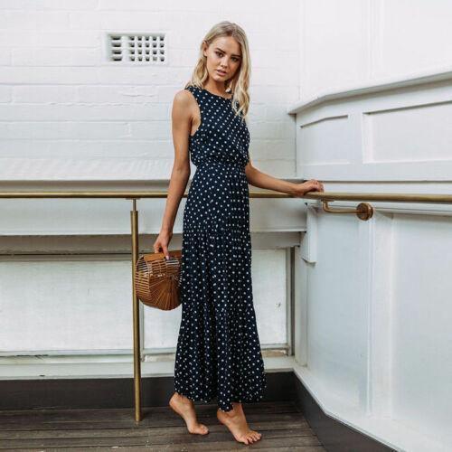 Vestido Longo Navy Poá use o cupom PRIMEIRACOMPRA e garanta 12%OFF