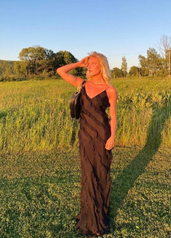 Vestido Longo Xantal use o cupom PRIMEIRACOMPRA e garanta 12%OFF