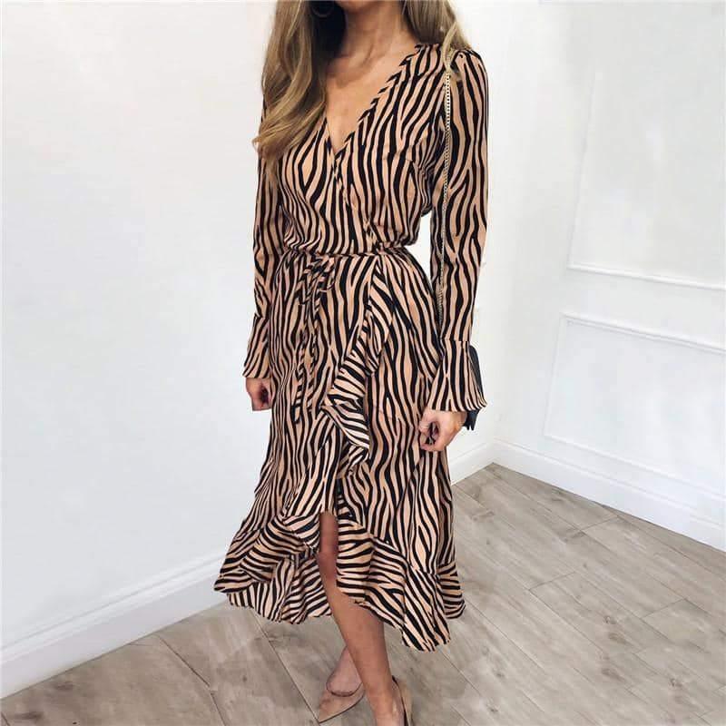 Vestido Midi Animal Print Ísis use o cupom PRIMEIRACOMPRA e garanta 12%OFF