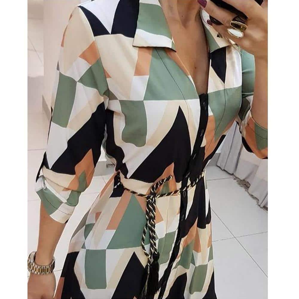 Vestido Midi Geometric - Sua Boutique