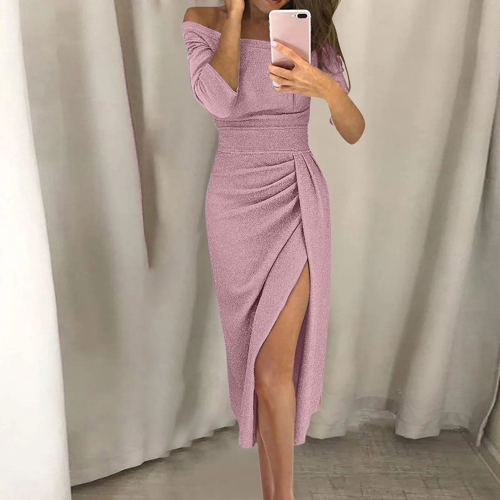 Vestido Sexy com Fenda Lateral use o cupom PRIMEIRACOMPRA e garanta 12%OFF