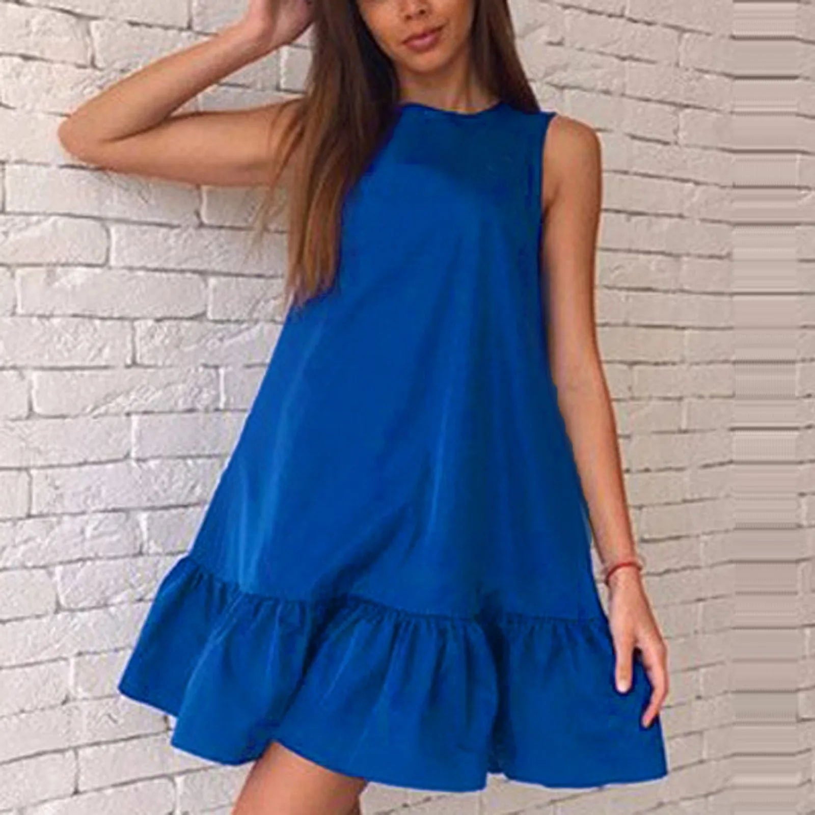Vestido Trapézio Plissado use o cupom PRIMEIRACOMPRA e garanta 12%OFF