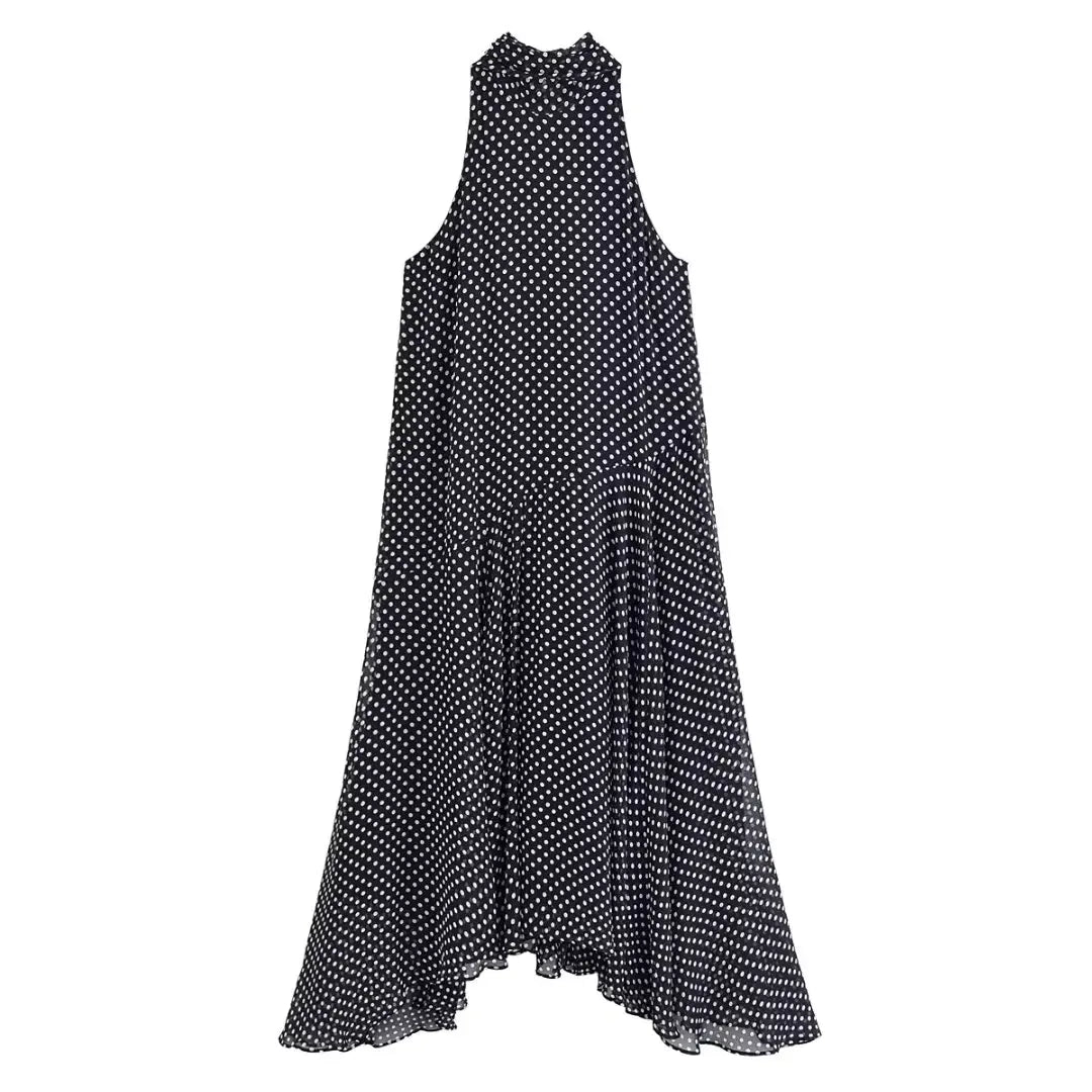 Vestido Long Poá Karen - Sua Boutique